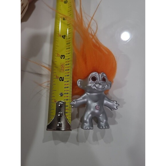 Metallic SILVER w ORANGE Hair * DARK HORSE * DAM TROLL PINK GEM - Picture 8 of 8